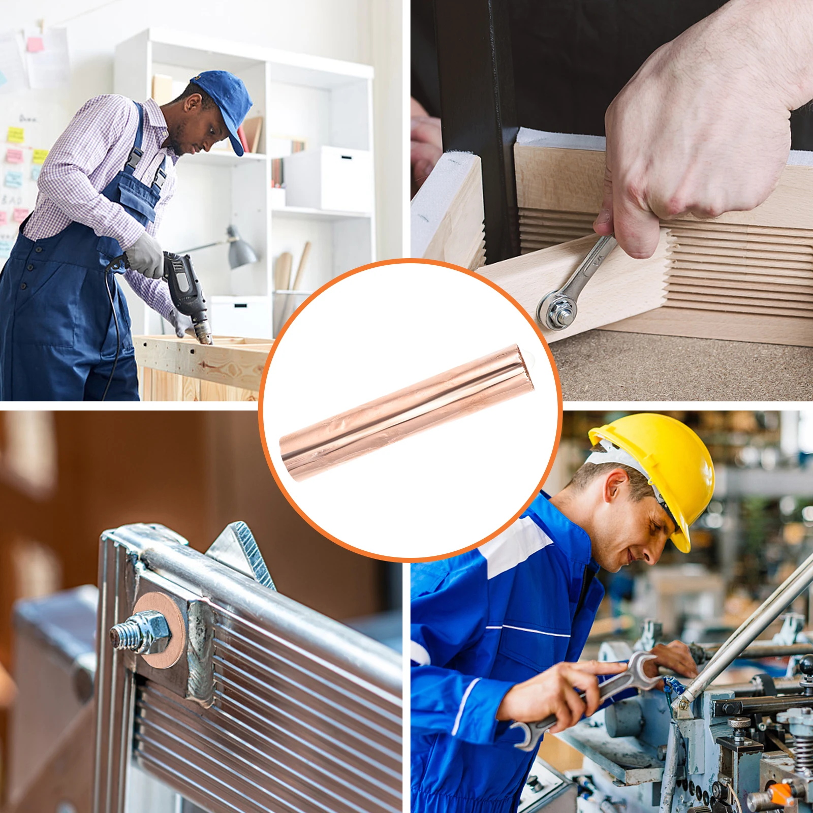 

2pcs 2 Rolls 0.01Mm Pure Copper Foil Sheet Plate For Electrical Repair Diy Crafts Industrial Supply Tool Parts