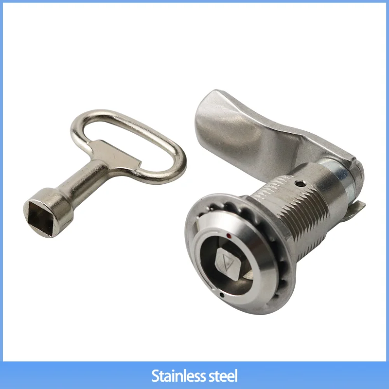 Lock with Expandable Tightening Corner for Equipment Cabinet Door Extended Stainless Steel Rotary Latch