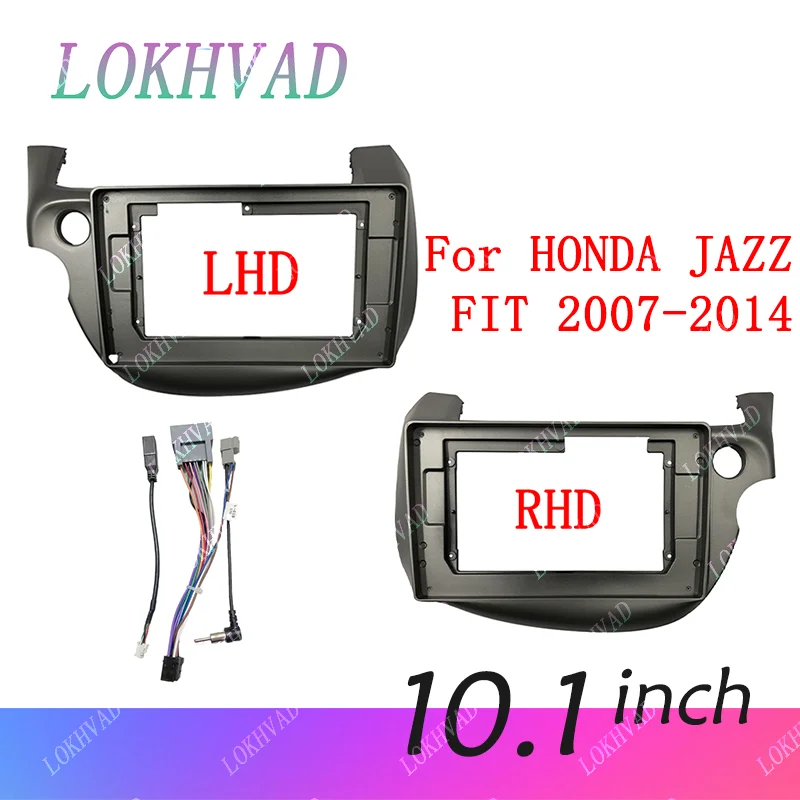 Para Honda Jazz Fit 2007-2014 Radio DVD estéreo CD Panel montaje en tablero doble Din Facia instalación Trim Fascia Kit marco facial