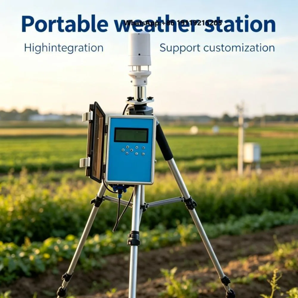 AWS006A03 All-in-One Portable Meteorological Station LCD Display Support GPRS WIFI RS485 for Agriculture Forestry Monitoring