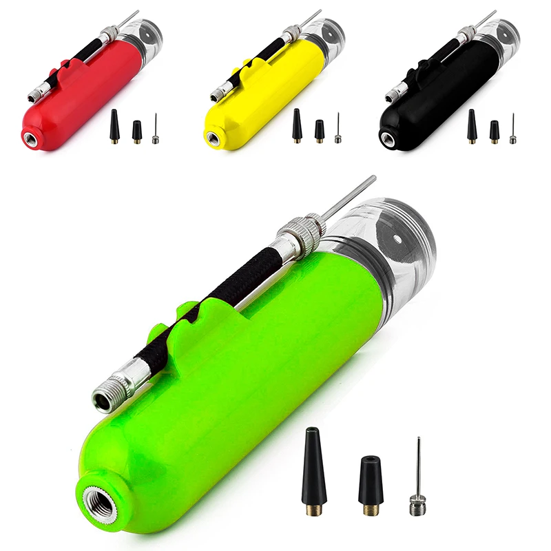 

AU-Inflatable Ball Hand Air Pump Inflator With 1 Needles+ 2 Nozzle Air Pump For Football Soccer