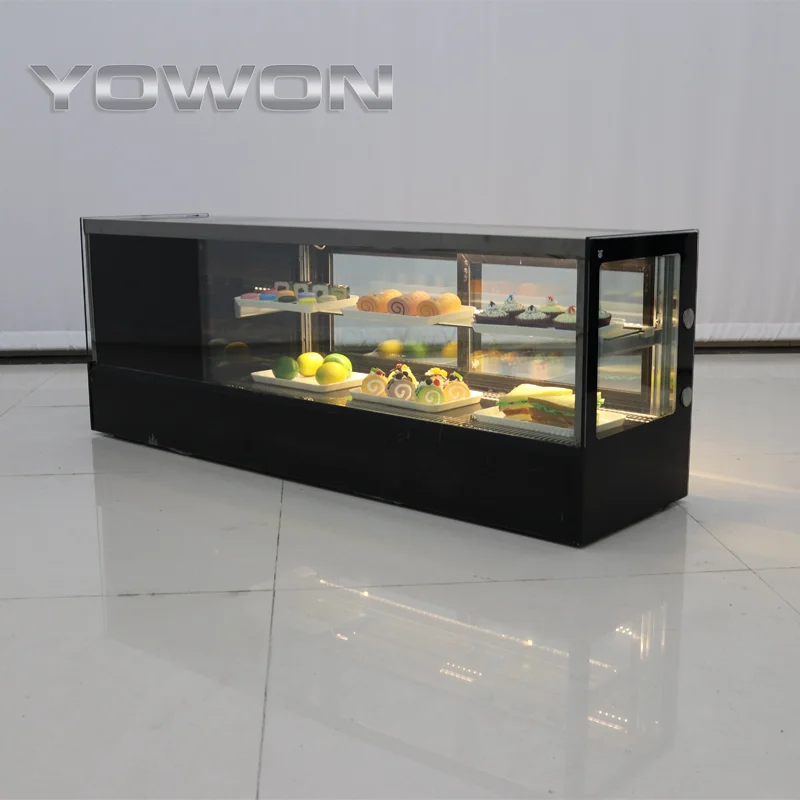 desktop air cooled sushi display cabinet transparent cake display counter sandwich cooling cabinet