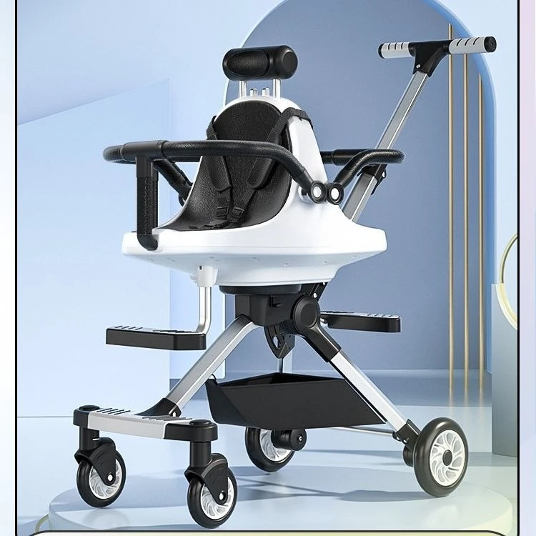 

Double Stroller Lightweight Foldable Twin Baby Stroller Two Seat Kids Pushchair Portable Toddler Travel Pram Compact Design