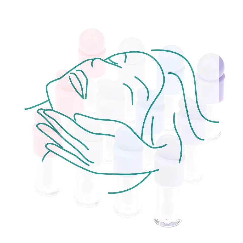 

4ml Lip Gloss Tube Matte Transparent Thick Rod Large Brush Head Empty Bottle Lips Glaze Container Makeup Packaging Material