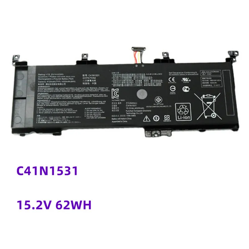 

15.2V 62Wh C41N1531 Battery For Asus ROG Strix GL502VSK GL502VS GL502VY GL502VT GL502VT-1B GL502VS-1A RDG