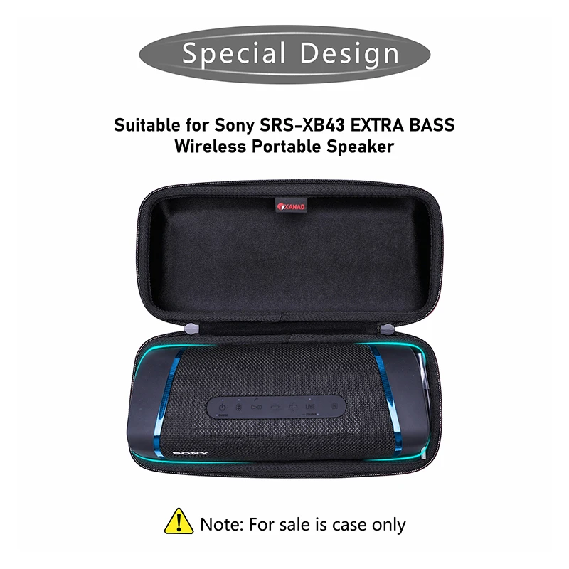 XANAD EVA Hard Case for Sony SRS-XB43 Extra BASS Wireless Portable Speaker Protective Carrying Storage Bag