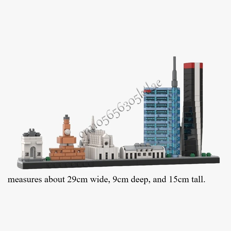 583PCS MOC City Street Views Modular Luxury Architectural Complex Building Block Educational Assembly Children Toy Birthday Gift