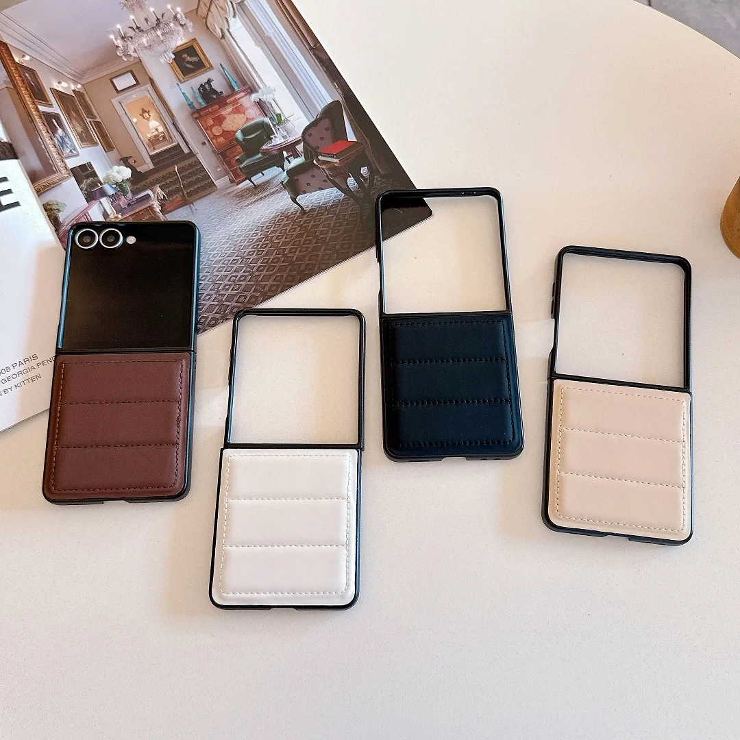 

Trendy Fashion 3D Leather Case for Samsung Galaxy Z Flip7 Flip5 Flip6 Shell Phone Bag Cover Z Flip4 Z Flip 5 Z Flip 6 Z Flip 7