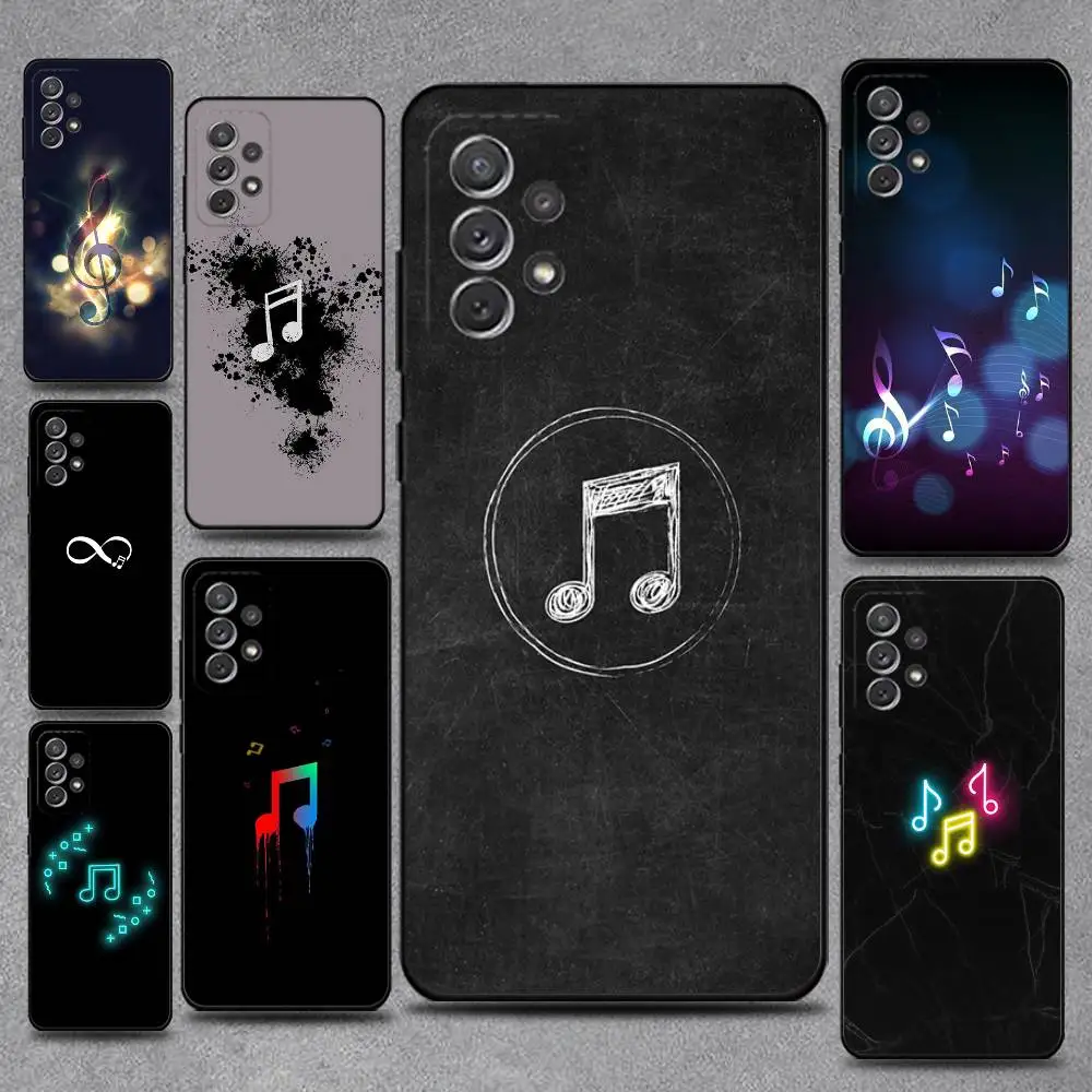 

Musical Note Music Phone Case For Samsung S25,S24,S21,S22,S23,S30,Ultra,S20,Plus,Fe,Lite,Note,10,9,5G Black Cover