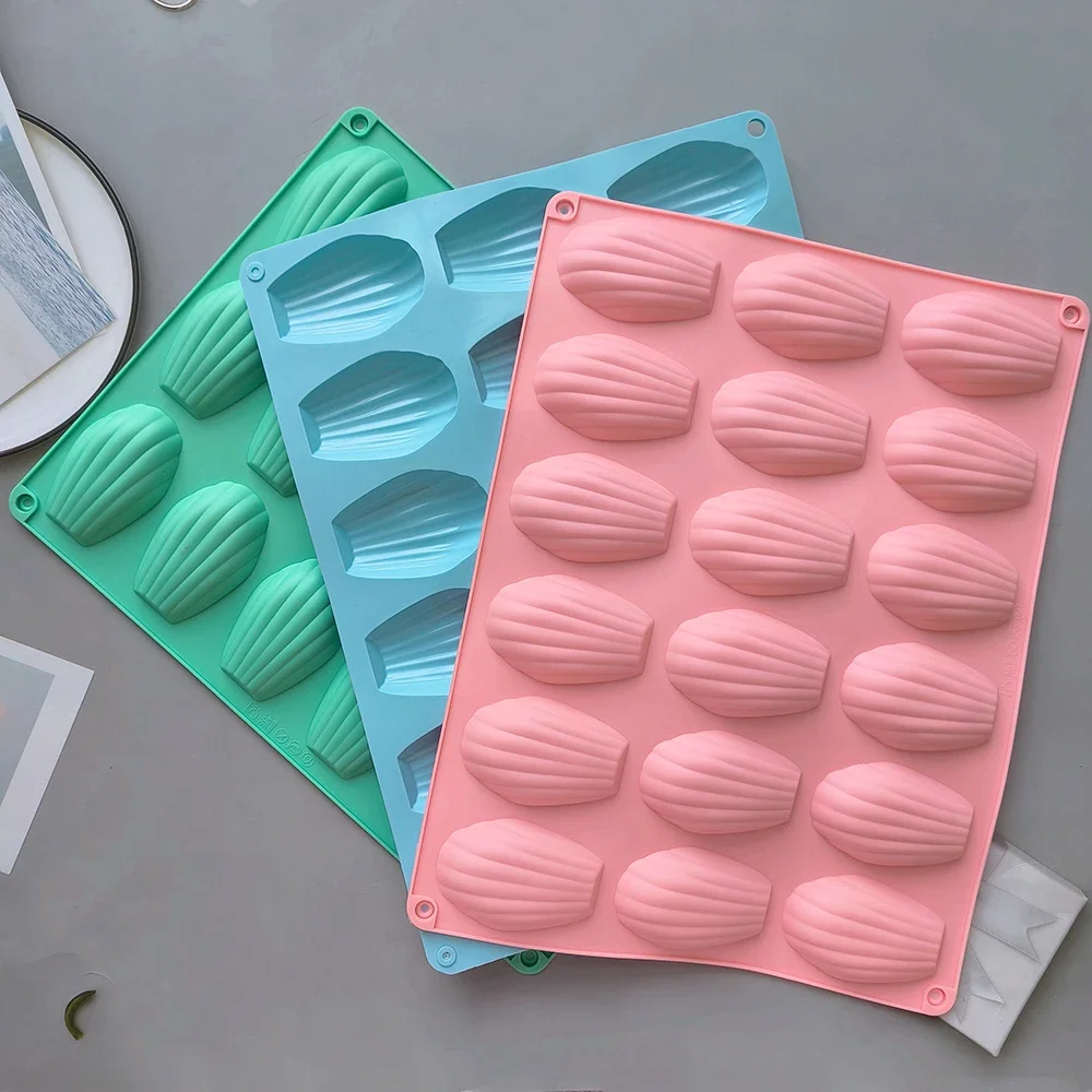 

1pc 18 Cavity Madeleine Silicone Cake Mold Shell shaped Chocolate Cookie Biscuit Mould Handmade Silicone Bakeware Tools Macaroon