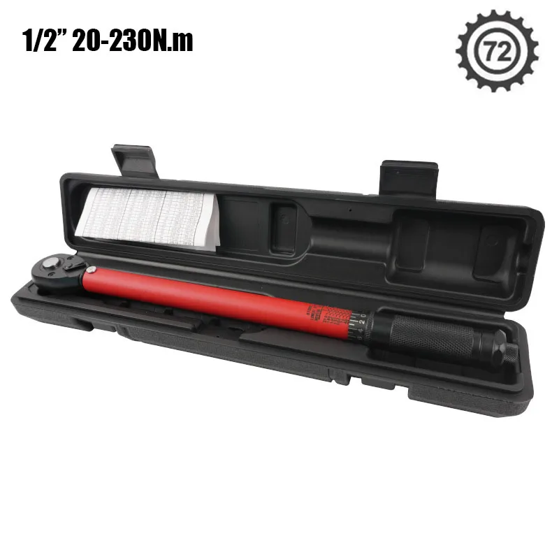 72T Drehmomentschlüssel 1/2'' 3/8'' 1/4'' Vierkantantrieb Voreingestellter Fahrrad-Drehmomentschlüssel Zweiwege-Ratsche Auto Fahrrad Kfz-Handwerkzeuge – Detail 9