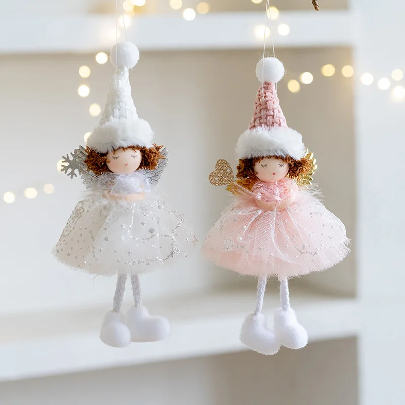 Navidad Christmas Angel Dolls Xmas Tree Pendant Ornaments 2025 New Year Gifts Christmas Decoration for Home Noel Decor 2024