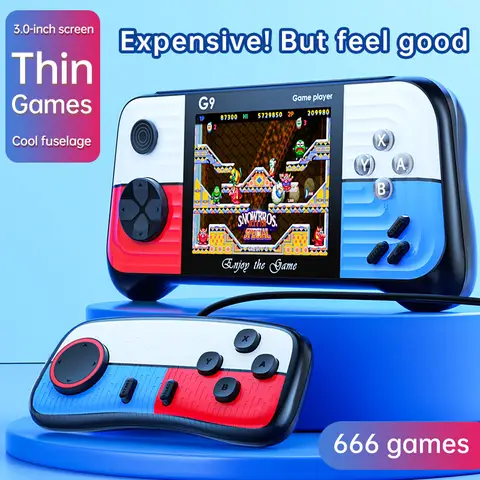 G9 3.0인치 복고풍 휴대용 게임기 666개 무료 게임 8비트 미니 휴대용 레트로 게임 플레이어 기계 TV 출력 지원 게임패드 G9 3.0인치 복고풍 휴대용 게임기 666개 무료 게임 8비트 미니 휴대용 레트로 게임 플레이어 기계 TV 출력 지원 게임패드