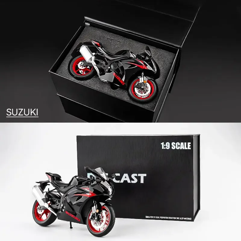 

1:9 Suzuki Hayabusa 2022 GSX-1000R масштабная модель мотоцикла из сплава, литая под давлением металлическая статическая коллекция, детская игрушка, подарочная коробка для мотоцикла