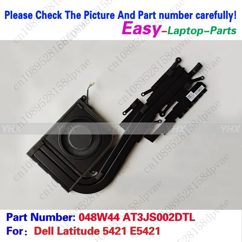GYX New For Dell Latitude 5421 E5421 DIS COOLING FAN HEATSINK 048W44 AT3JS002DTL
