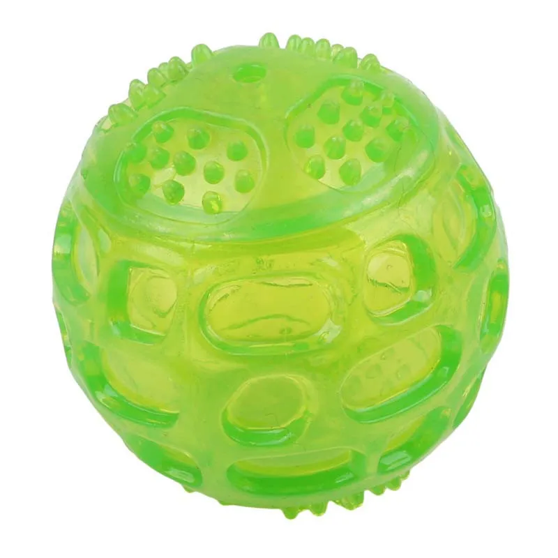 1Pc Pet Dog Cat Puppy Sounding Toys Polka Squeaky Tooth Cleaning Balls Playing Balls Pet Teeth Chew Toy Pet Chewing Accessories