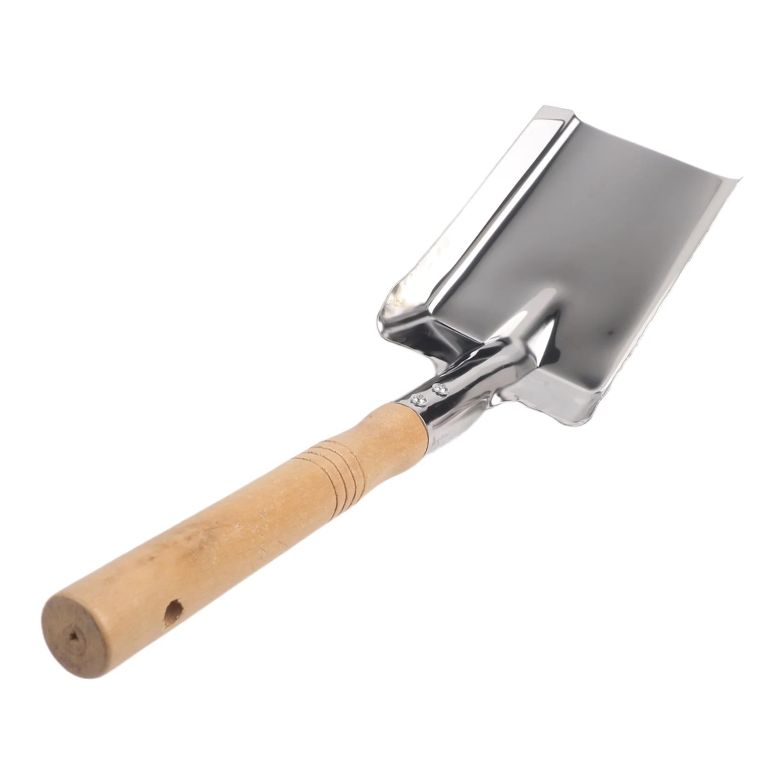 Stainless Steel Fireplace Shovel Wood Handle Ash Dustpan Cleaning Tool For Home Garden Grill Oven Maintenance Accessories