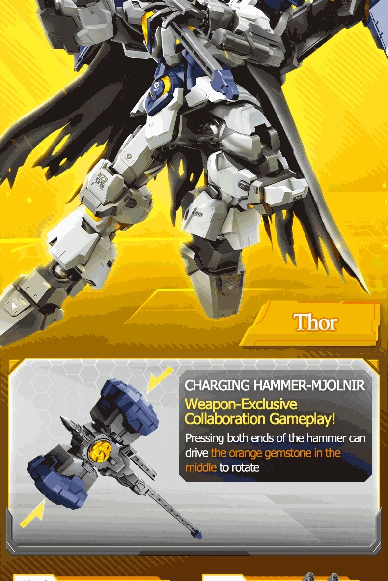 SEMBO Hemoxian Beweglicher Mecha-Bausatz, MOC-Actionfigur, Robotermodell, Bausteine, Blindbox-Spielzeug, Weihnachtsgeschenke – Detail 3