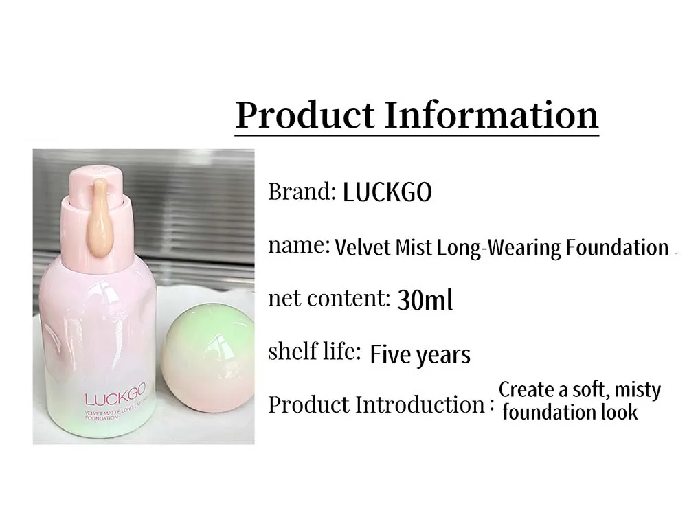 1 Pcs Natural Smooth Creamy Liquid Foundation Long Lasting Waterproof Even Skin Concealer Face Liquid Foundation Makeup Cosmetic