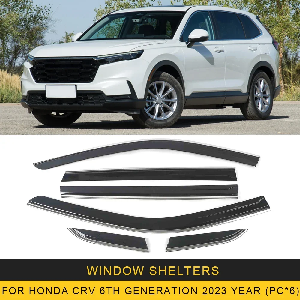 

For HONDA CRV 3rd 4 5 6th Generation 2007-2023 Car Window Sun Rain Shade Visors Shield Shelter Protector Cover Frame Sticker