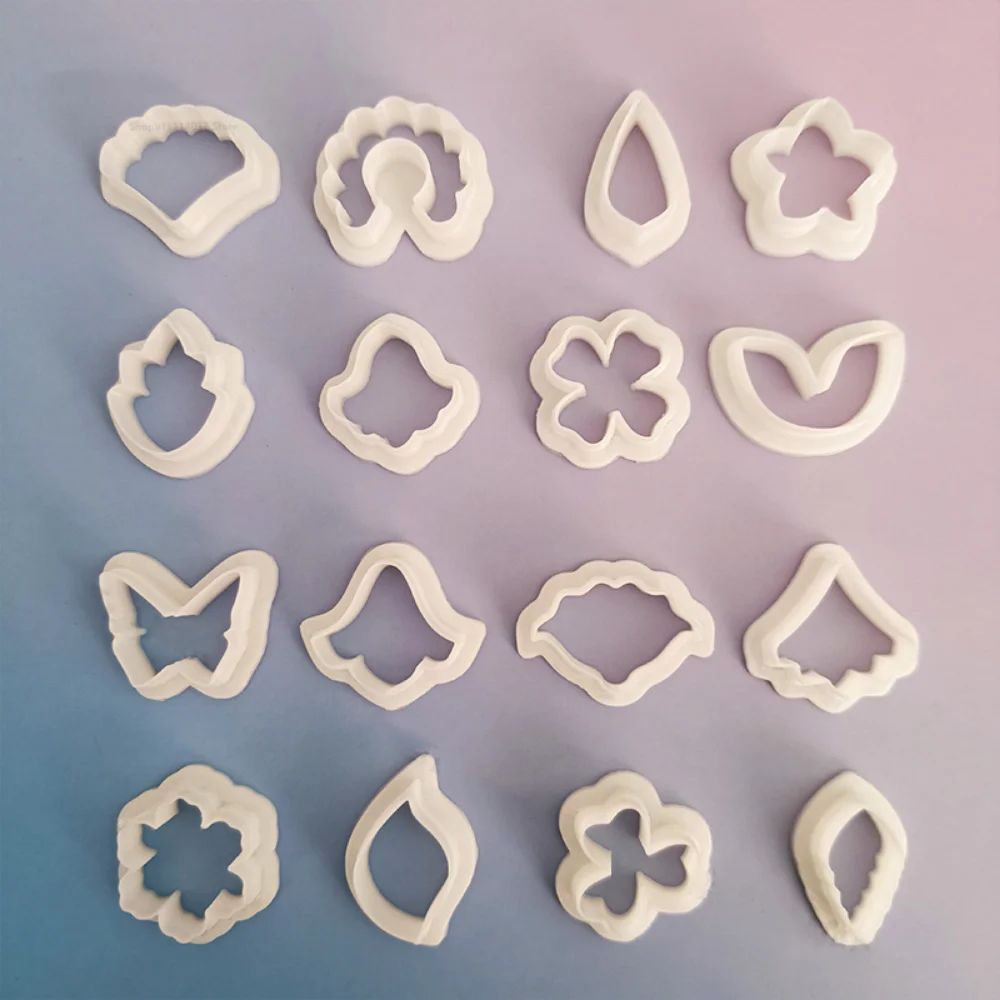 

Polymer Clay Cutters Kit for Jewelry Making Ceramic Craft Cutting Mold DIY INS Flowers Leaves 16Pcs