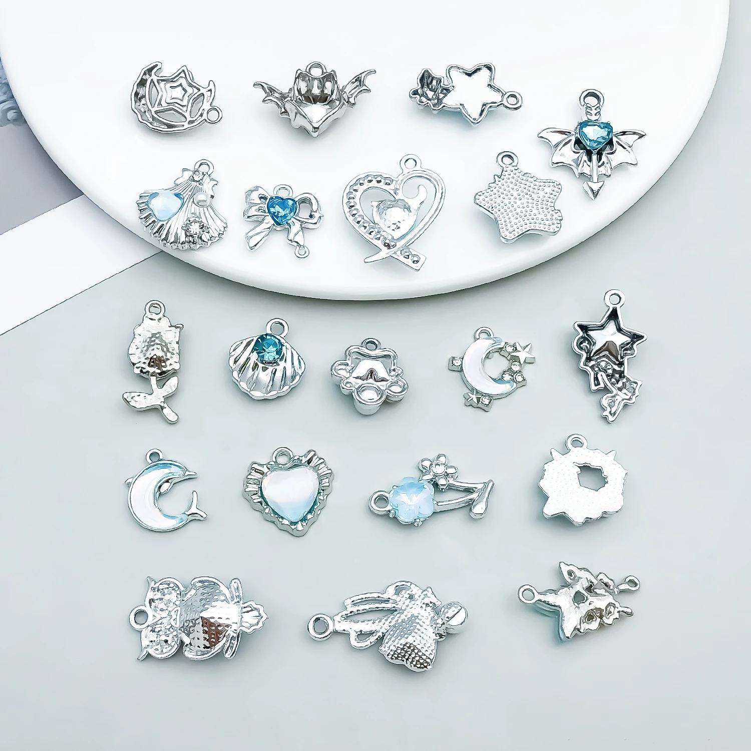 20pcs Resin Dot Diamond Color Dream Series Pendant Jewelry Making DIY Earrings Charms for Jewelry Bracelets Necklace