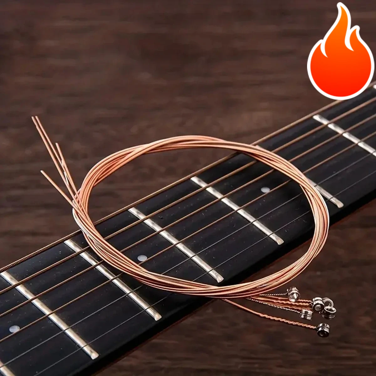 

Enhance Your Music with 6 Premium Acoustic Guitar Strings - High-Quality Steel Set for Acoustic Guitars, Essential Accessories!