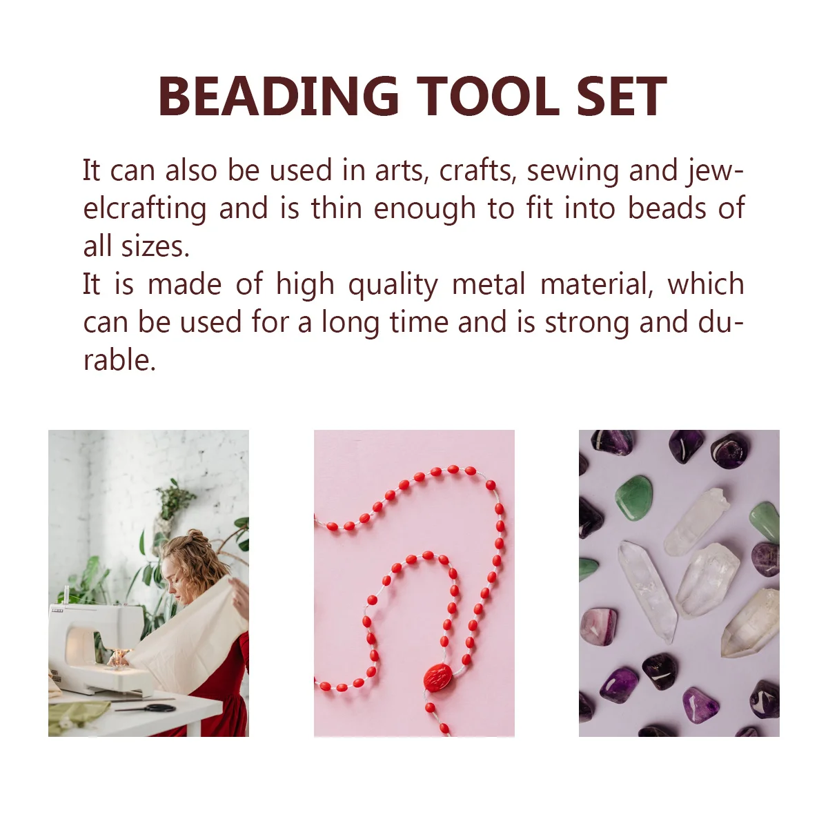 

4 pcs Beading Needles Set Portable Stitching Needle For Diy Embroidery Sewing Craft Tools Beading Accessories Handicraft