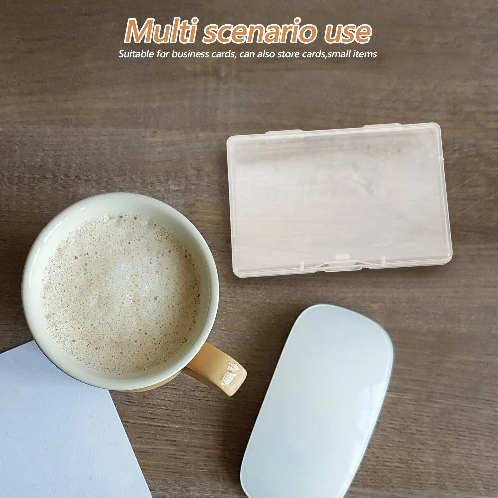 

8 шт. прозрачных пластиковых держателей для визиток, портативный органайзер для карт, коробка для хранения кредитных карт, плоский бокс для хранения
