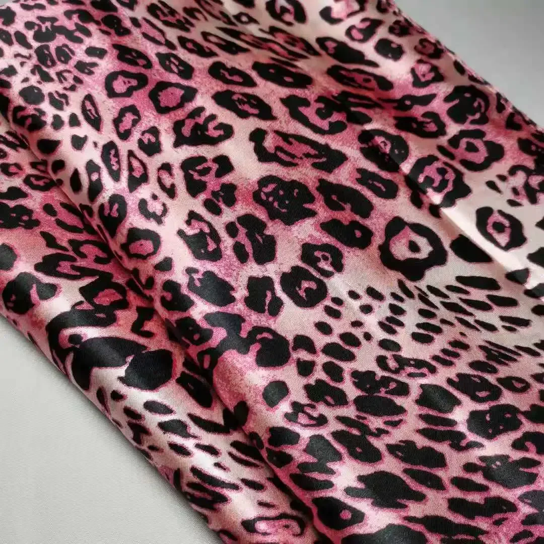 On Sale Soft Leopard Satin Fabric Sewing Craft Material Many Styles