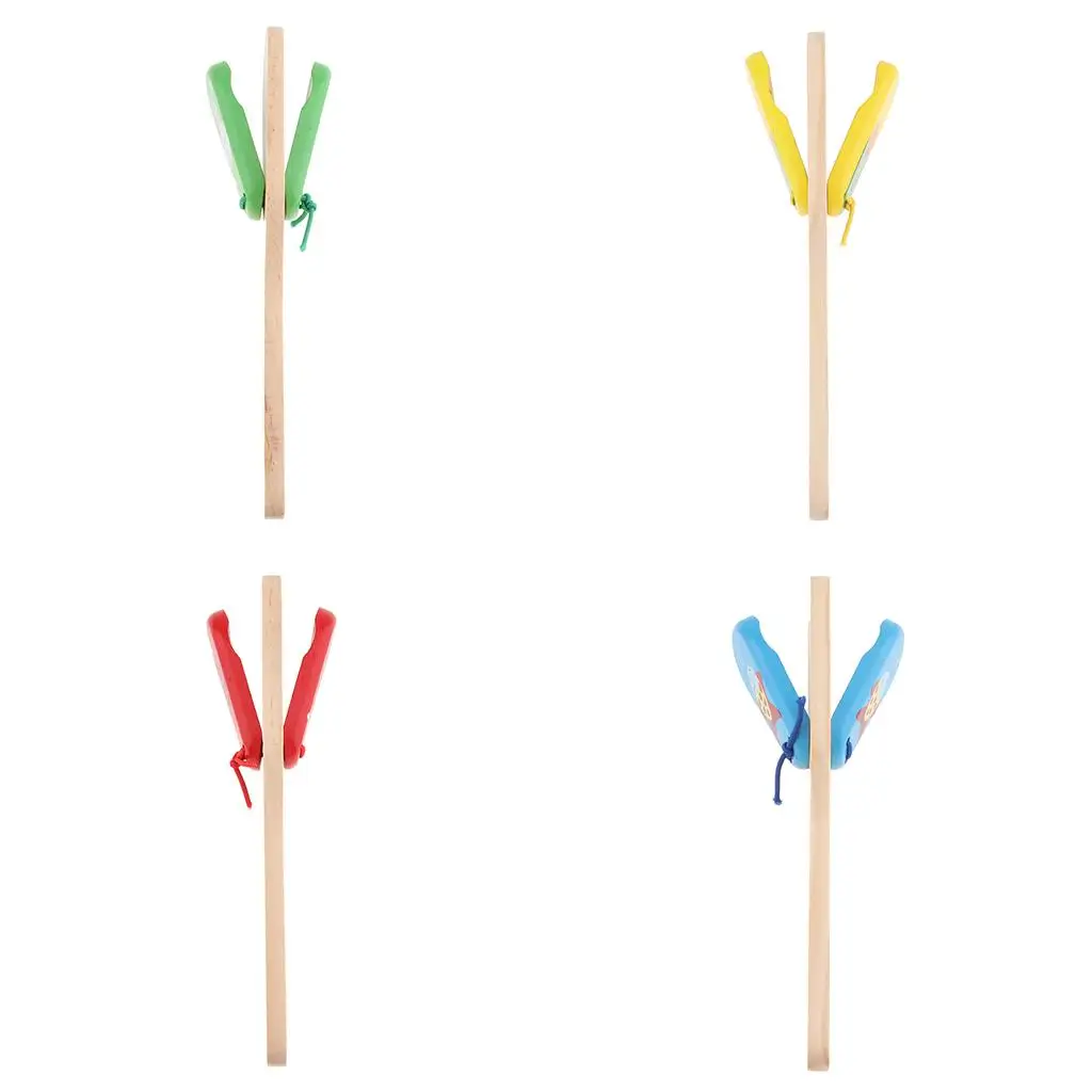 مقبض خشبي صنجات أداة قرع موسيقية وسائل تعليمية