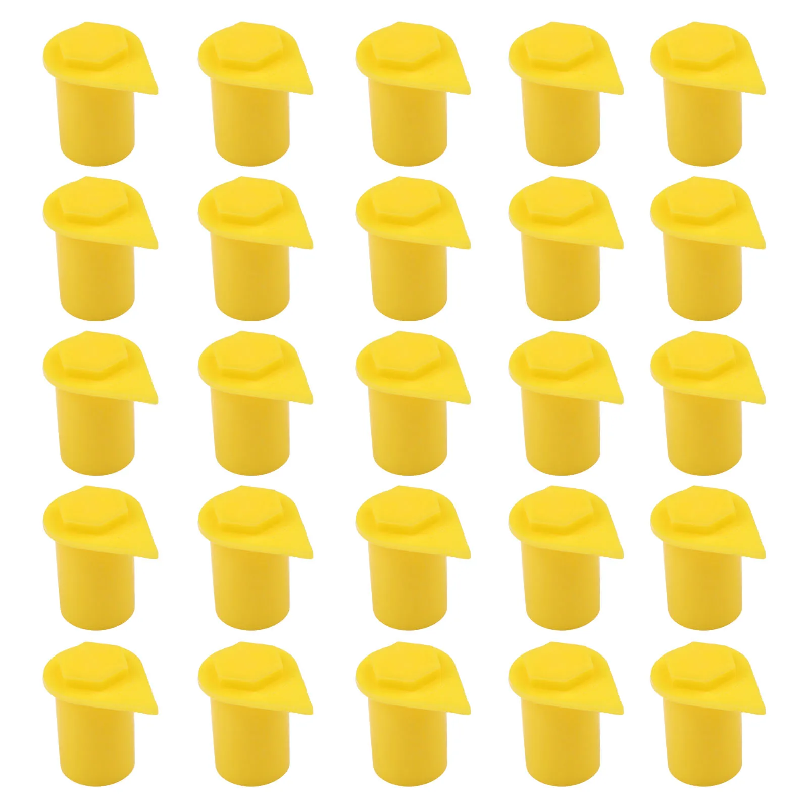 25pcs 21mm Dust Cap Long Wheel Nut Indicators Yellow Safety Wheel