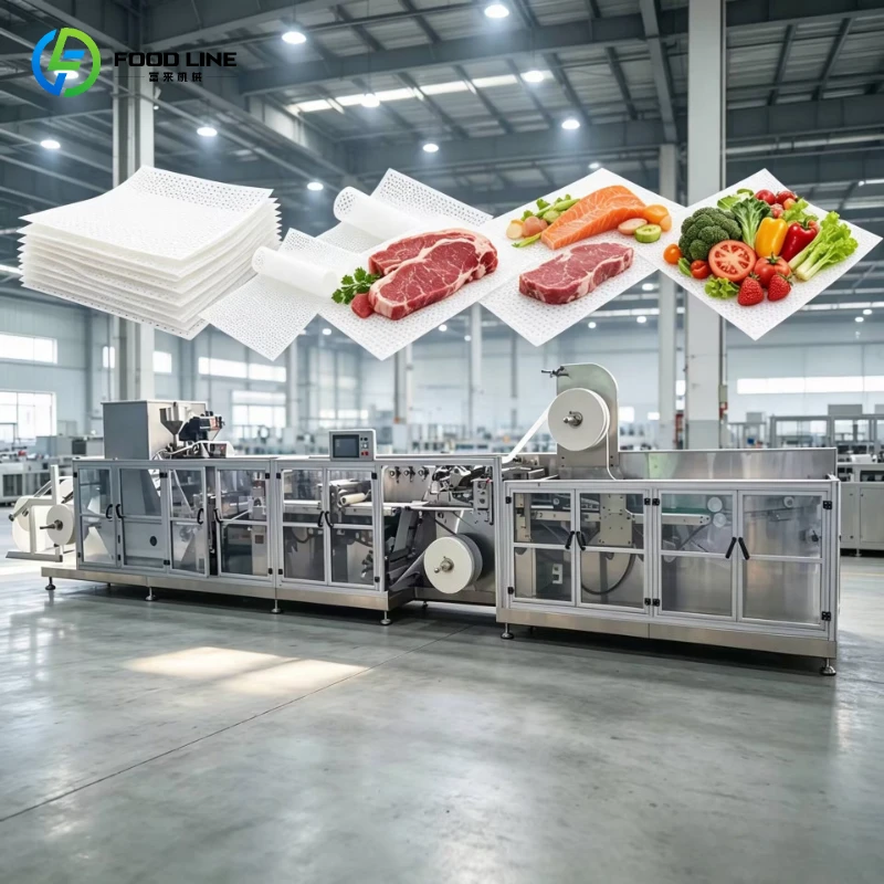 High Speed Custom Food Absorbent Soaker Pad Machine Pe Film Nonwoven Ultrasonic Sealing Super Absorbent for Meat Tray Line
