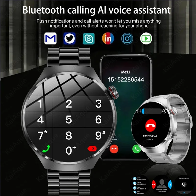 Relógio 4 relógio inteligente masculino 4 pro amoled tela hd bluetooth chamada trajetória gps nfc freqüência cardíaca bússola smartwatches 2025 novo