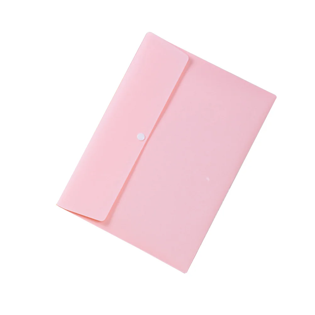 

10pc Nordic Style Pp File Folder A4 Document Carrier Bag Large Capacity Button Closure For Office School Business Travel Paper