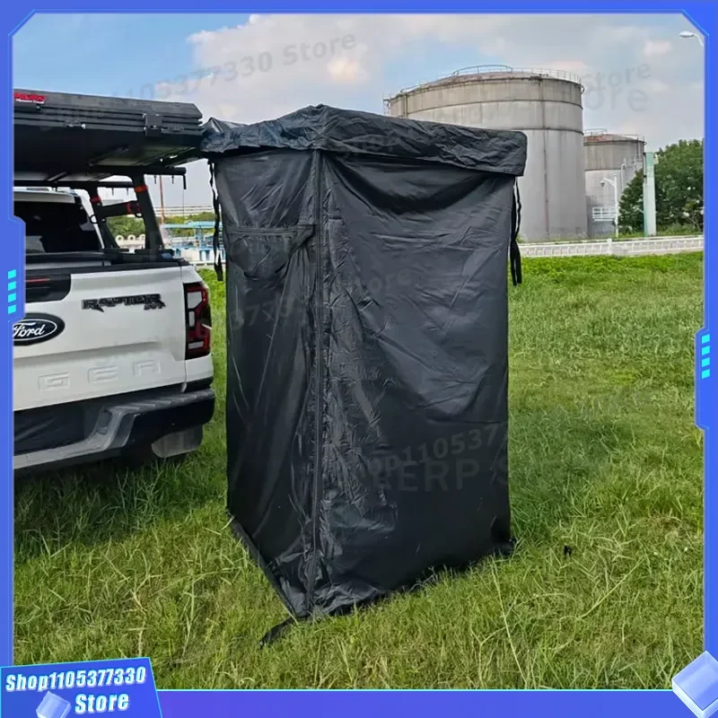 Heavy-Duty Quick-Open Car Side Shower Tent, Spring Pop-Up Privacy Tent for Outdoor Camping, Waterproof