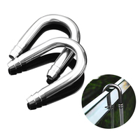 U Shape Aquarium Air Tube Connector For Co2 Diffuser Oxygen Pump System Stainless Steel For 4-5mm Tube Fish Tank Accessories