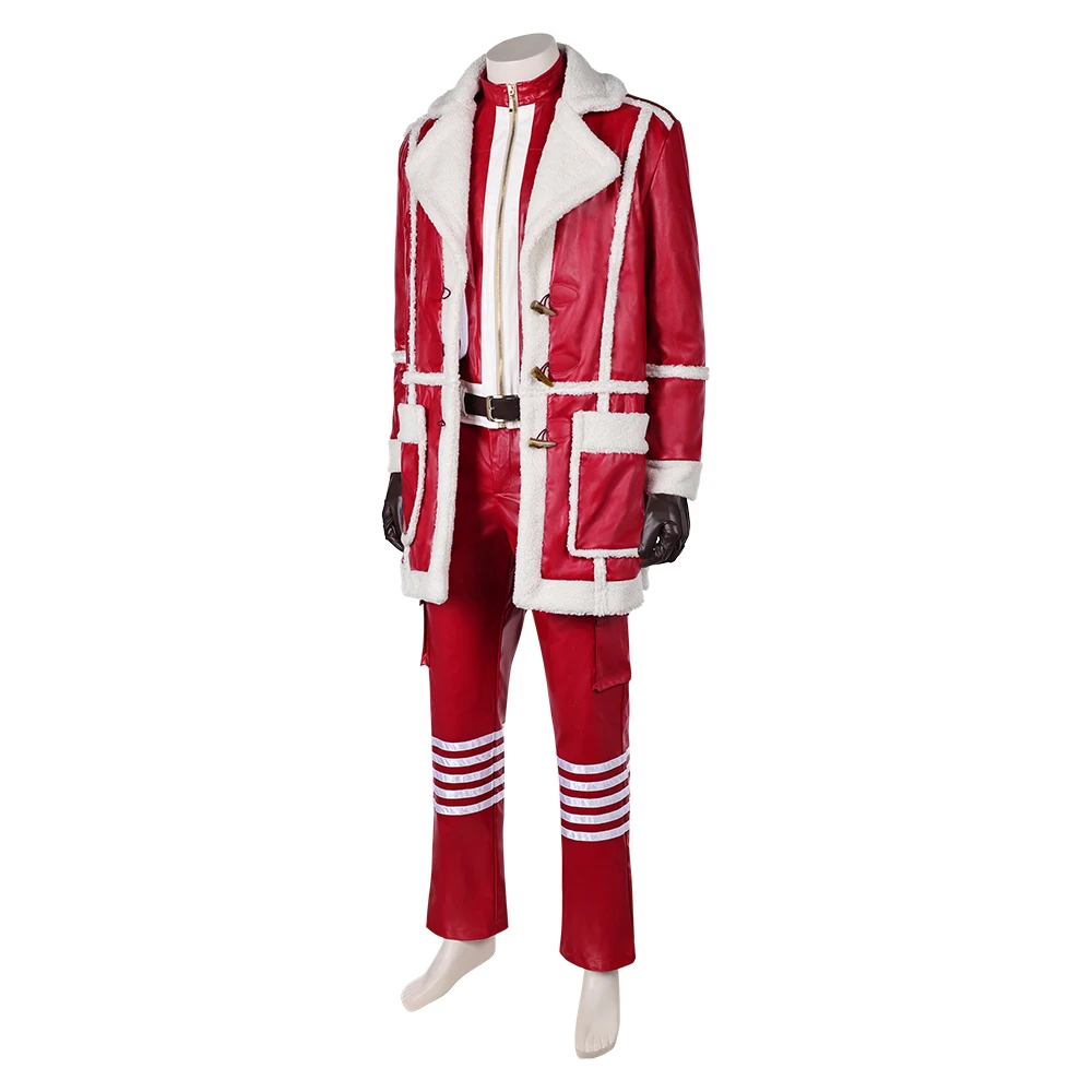 Adulto hombres Nick Cosplay Navidad chaqueta de cuero abrigo pantalones traje película rojo juego de rol un uniforme fiesta de Carnaval de Halloween