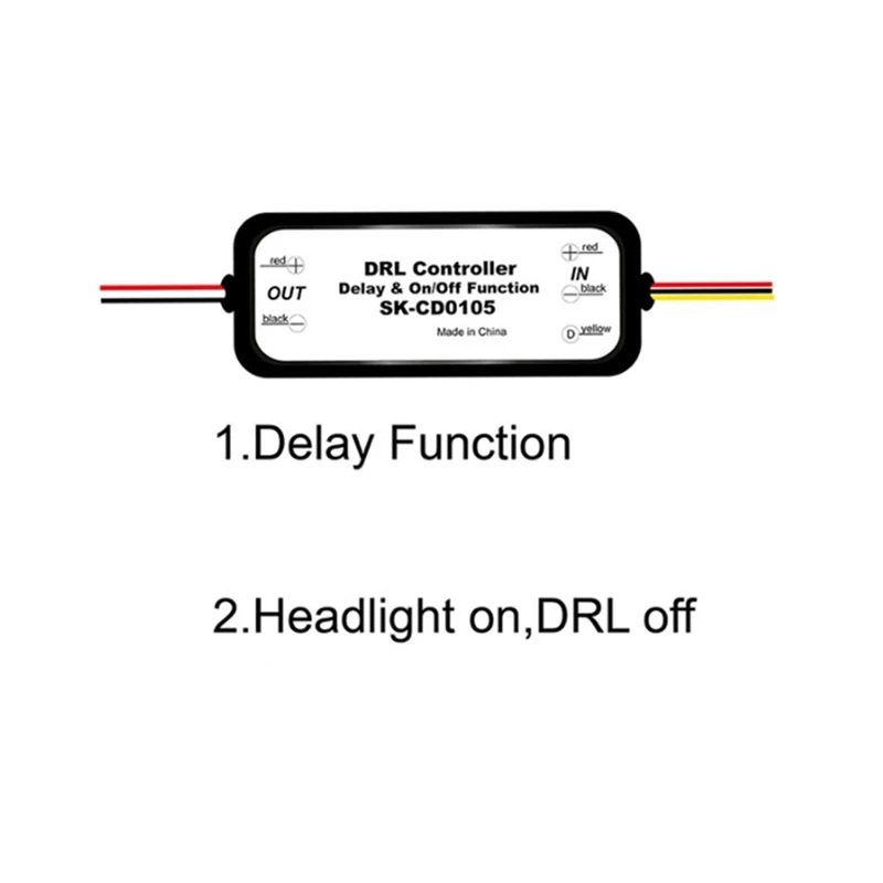 ATTWO-1Pcs DRL Controller Auto Car LED Daytime Running Light Relay Harness Dimmer On/Off 12-18V Fog Light Controller