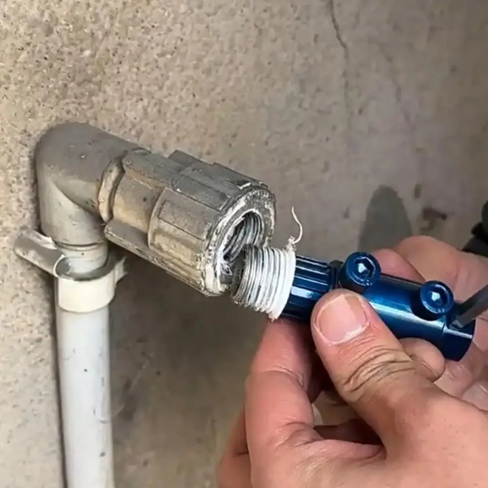 

Pipe Head Screw Extraction Tool Angle Valve Broken Wire Extractor Pipe Repair Portable Thread Removal Tool Bolt Removal