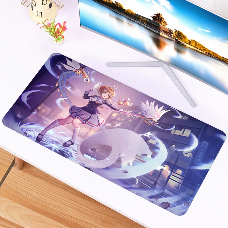 Card Captor Sakura Mousepad Anime Pink Mouse Pad Large Gaming Mouse Mats Kawaii Carpet Cute Keyboard Pad Rug Computer Desk Mat