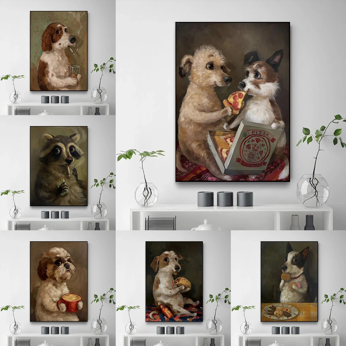 

Children's Illustrator Alison Friend's Cute Little Dog Poster Wall Posters Room Decor Man Decoration Bedroom Decorative Picture