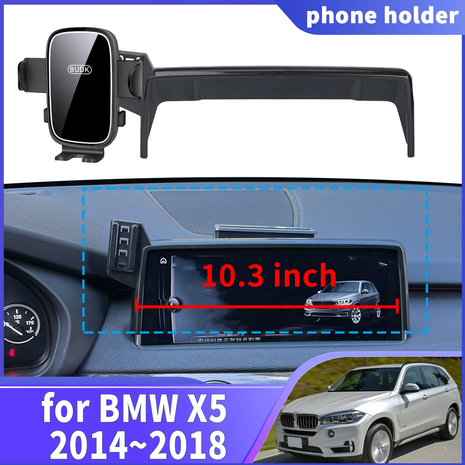 

fit for BMW X5 2014 2015 2016-2018 F15 (10.3in) Navigation Phone Holder Mount Customized Car accessoires