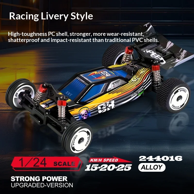 

WLtoys New 244016 Remote Control Car 1:24 2WD Full Proportional Electric Racing Drift Hobby Vehicle Model Toy For Hobby Collecto