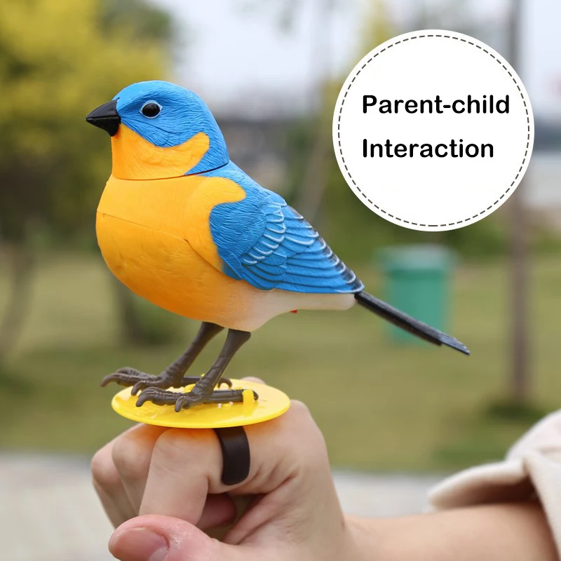 Creative Fun Simulation Bird Toys Cute Colorful Voice-activated Bird Kids Electric Induction Toys With Bird Calls Will Singing