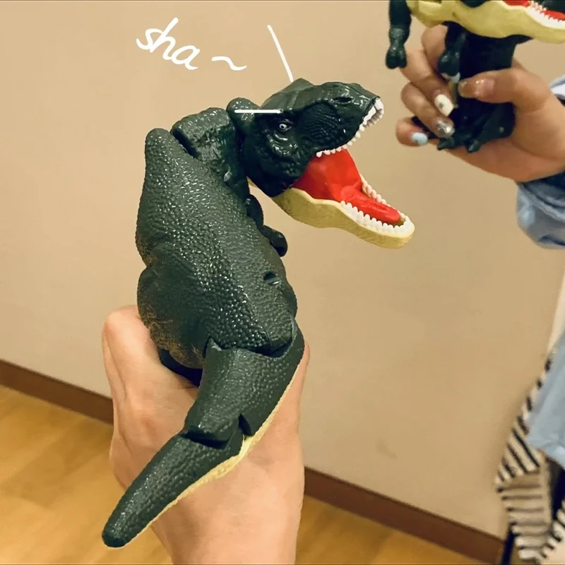 28cm Dinosaurio Zazaza Plush Toy Dinosaur Telescopic Swing Fidget Toy Trigger The T-Rex with Sound Fidget Toys Christmas Gifts f