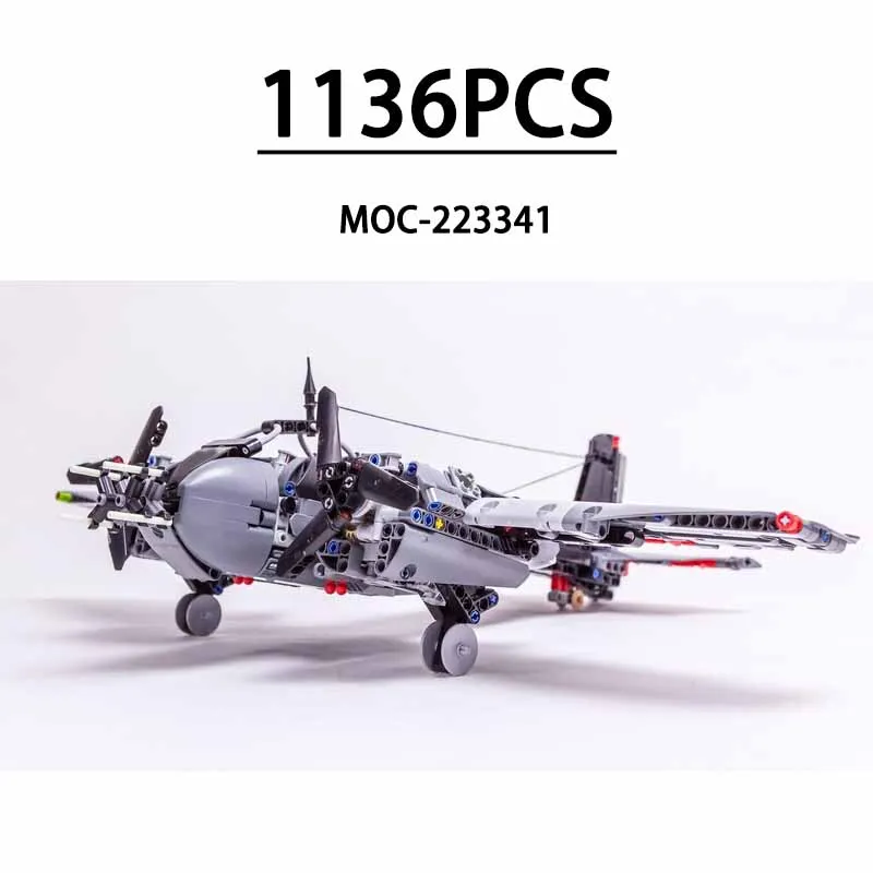 

MOC-223341 Building Blocks Twin Engine Multi-Role Fighter Replacement 42156 Model C Aircraft 1136PCS Birthday Gift Christmas Toy