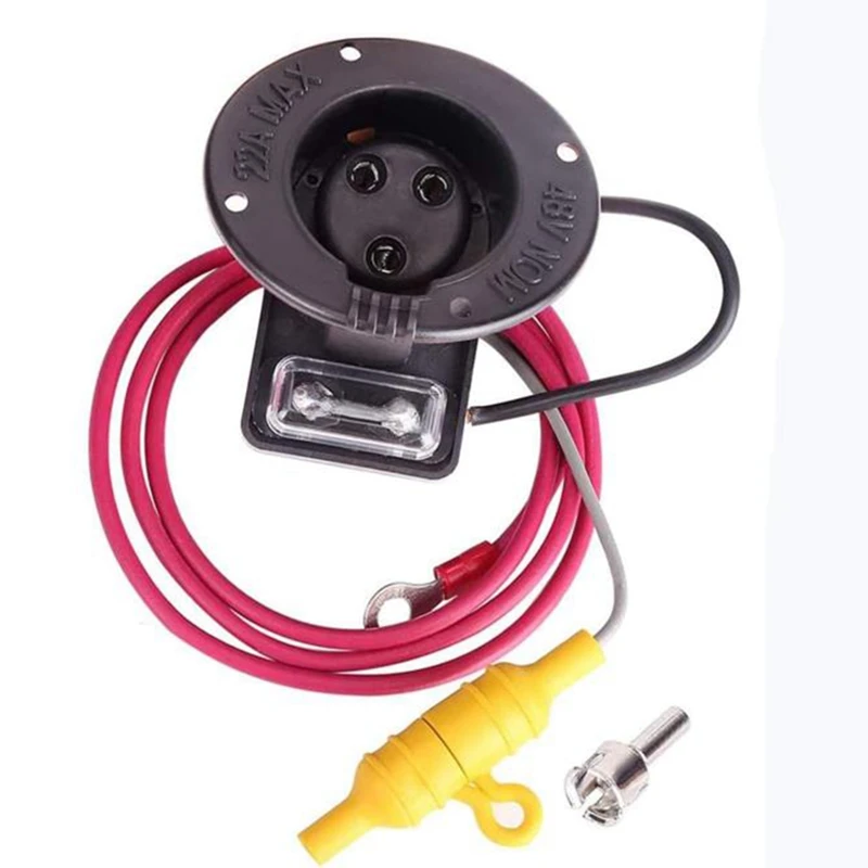 

For Club Car DS 48V DC Receptacle Or Powerdrive Charger Receptacle Fits Golf Cart 1018949-01,101802101,1017968-01