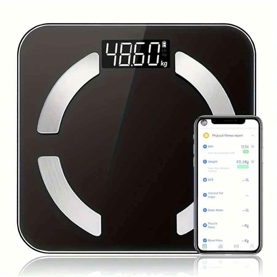 Smart Scale Track Weight BMI Body Fat High-Capacity Health Monitor with App 400lbs weighing scale Bluetooth Precision