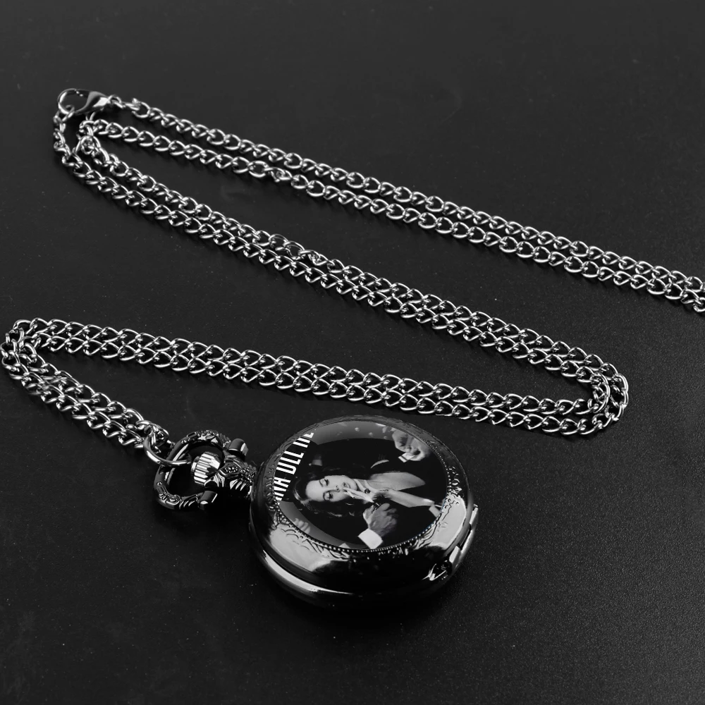 Classic Singer Design Vintage Cool Quartz Pocket Chain Watch Necklace Watches For Men Women Unique Gifts Mens Pocket Watches